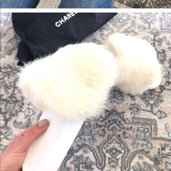 REAL FUR SLIDES SLIPPERS MULES HOUSE - Picture 5 of 6